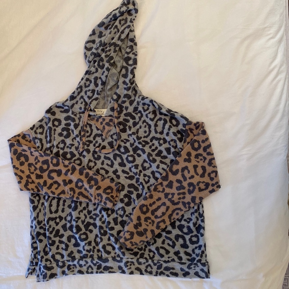 Vintage Havana hooded leopard sweatshirt